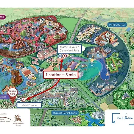 アパート Emotion 4p - Train Station 200m - Disneyland Paris 5 Min モンテヴラン